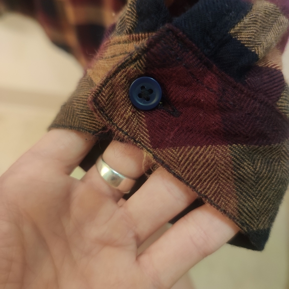 beachlunchlounge Plaid Button Down Shirt - Navy, Burgundy, Tan - Picture 8 of 12